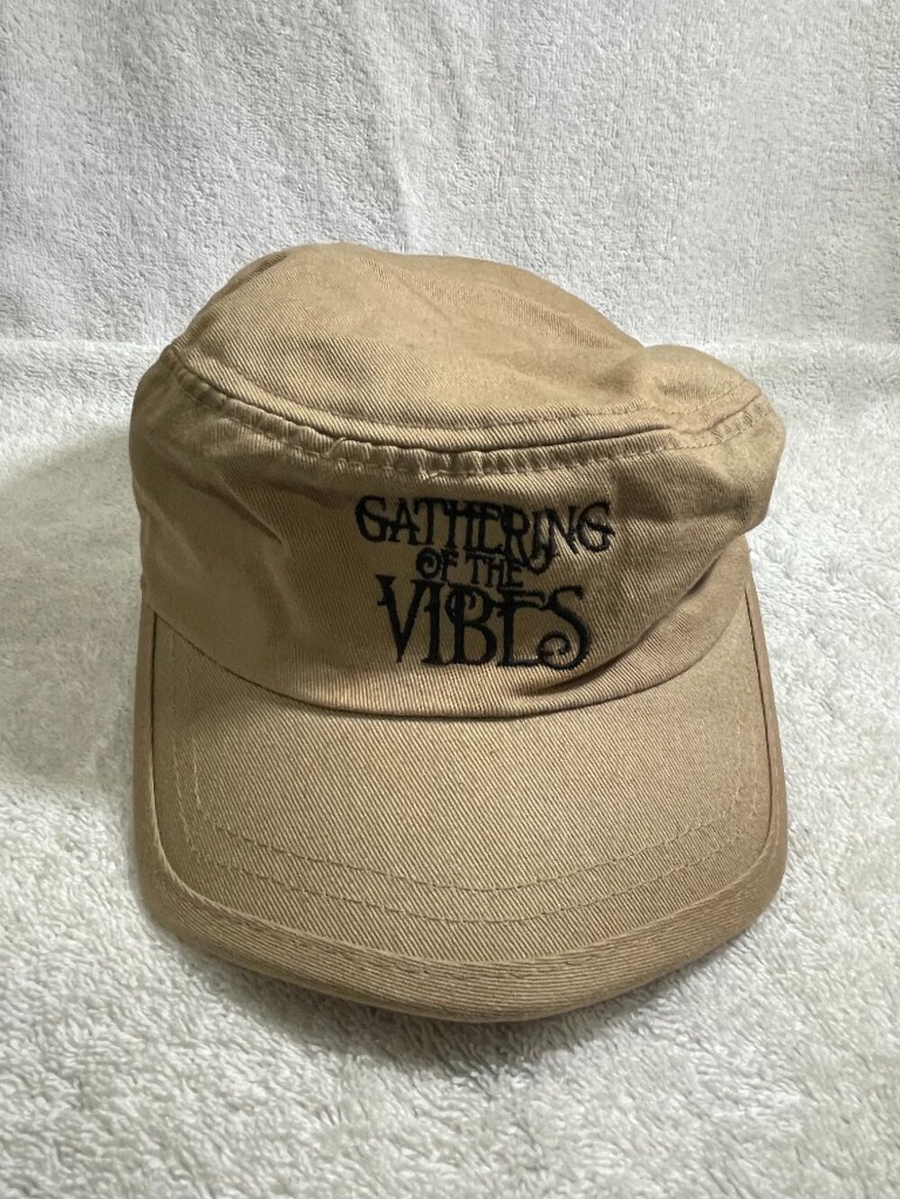 Magic Headwear Gathering Of The Vibes Hat Cap Tan Embroidered Logo Adjustable